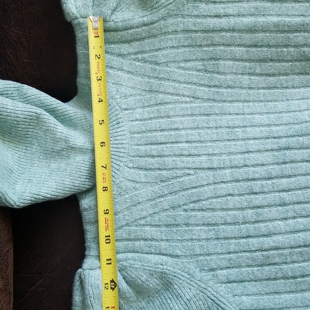Cute Mango Light Green Princess Puffed Sleeve Barbie Crop Sweater XS - Picture 6 of 11